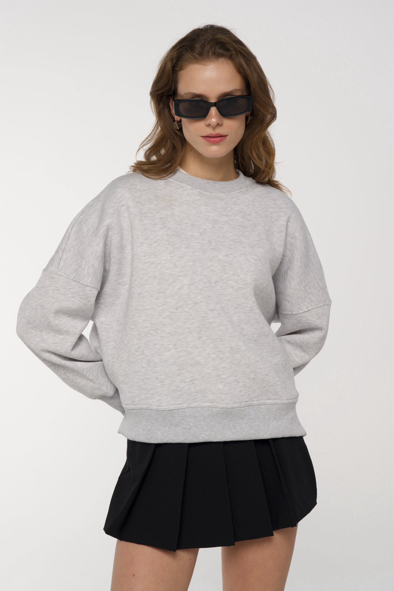 Nakışlı Basic Sweatshirt