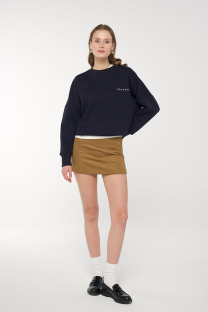 Nakışlı Basic Sweatshirt