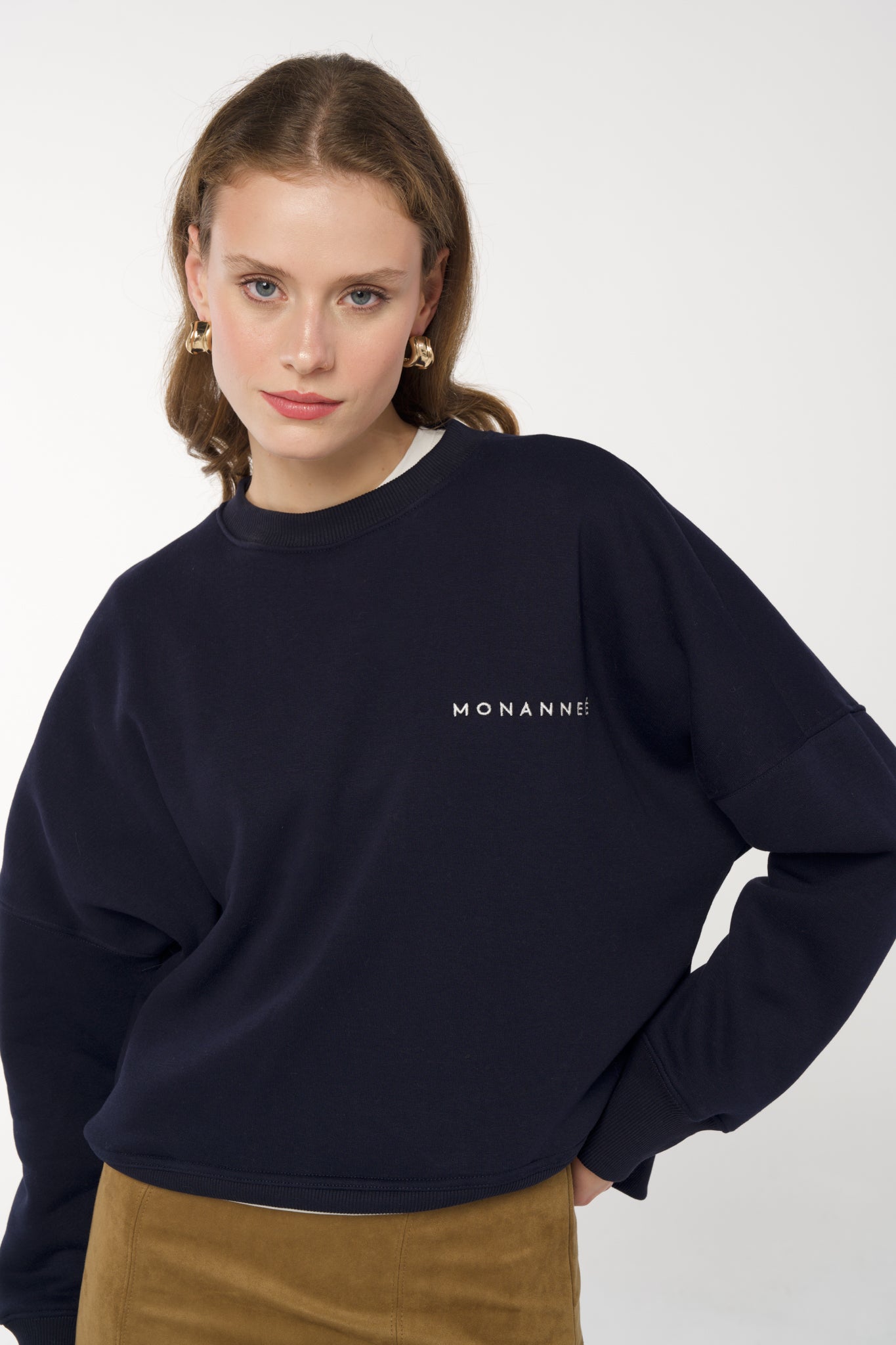 Nakışlı Basic Sweatshirt